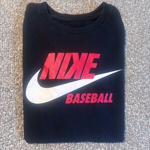Nike Black and Red Short Sleeve Tee